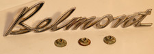 HOLDEN BELMONT BADGE ORIGINAL HK HT HG 3 PIN INC NUTS cursive VGC 7435747 picture
