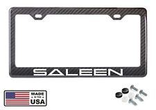 Reflective White Ford Mustang Saleen 100% Carbon Fiber License Plate Frame picture