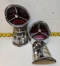 Used OEM GM Chrome Taillight Set Left Hand/Right Hand 1957 Oldsmobile 88/98 (SR) picture