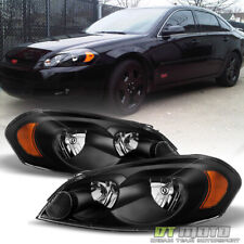 Black 2006-2013 Chevy Impala 06-07 Monte Carlo Replacement Headlights Left+Right picture