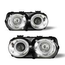 Halo Headlights For 1998-2001 Acura Integra Projector Headlamp Chrome Clear Lens picture