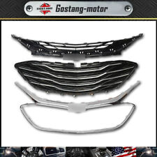 For Chevrolet Malibu 2019 2020 Front Upper Grille Lower Grill Silver Black picture