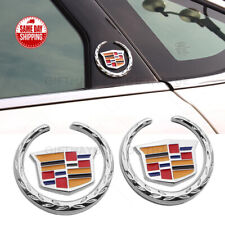 2pcs For Cadillac Fender Marker Door Logo Badge Emblem Car Decoration Sport V picture