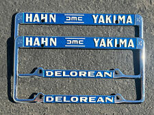 RARE Original Vintage DELOREAN DMC-12 Hahn Yakima WA Dealer License Plate Frames picture