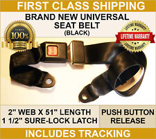SEAT BELT SAFETY LAP BELTS ADJUSTABLE UNIVERSAL BUCKLE REPLACEMENT (NEW) 2 POINT picture