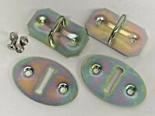 CLASSIC AUSTIN ROVER MINI DOOR JAM STRIKER PLATES AND LOOPS ZINC PLATE KIT picture