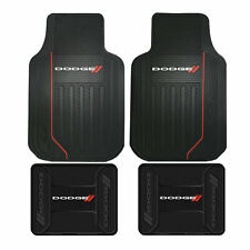 Front & Rear DODGE Floor Mats Rubber All Weather Factory Liners Black Red Gift picture