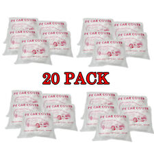 20 PACK Clear Plastic Temporary Universal Disposable Car Cover Rain Dust Garage picture