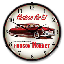 1951 Hudson Hornet, Lighted Backlit LED Wall Clock  picture