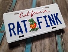 RAT FINK Embossed LICENSE PLATE  ED Big Daddy ROTH Custom Auto HOT ROD Gasser V8 picture