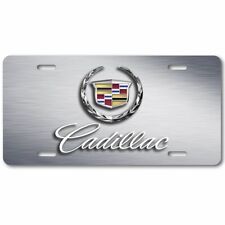 Cadillac Cadi Wreath Inspired Art flat Aluminum License Plate Tag Silver look picture