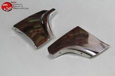 52-54 Ford Mercury Rear Fender Skirt Stainless Steel Scuff Plates Pads Pair New picture