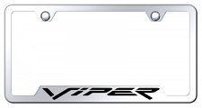 Dodge Viper Mirrored Chrome Notched License Plate Frame Official Licensed picture