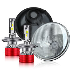 For AC Shelby Cobra 1962-1973 Pair 7 inch Round LED Headlights DRL High/Low Beam picture