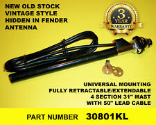 RADIO ANTENNA 4 SECTION FULLY RETRACTABLE UNDER FENDER UNIVERSAL MOUNTING USA picture