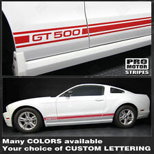 Ford Mustang 2005-2023 GT 500 Style Rocker Panel Stripes Decals (Choose Color) picture