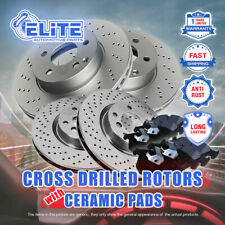 Front+Rear Cross Drilled Rotors & Ceramic Pads for 2008-2009 Dodge Caliber SRT-4 picture