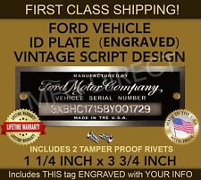 SERIAL NUMBER ID DATA PLATE MODEL TAG CUSTOM ENGRAVED WITH YOUR INFO USA SHIP picture