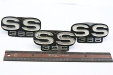 1967 CHEVROLET CHEVELLE SS 396 GRILL EMBLEMS OEM ORIGINALS SOLD AS A LOT OF 3 picture