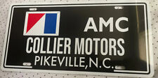 METAL COLLIER MOTORS AMC American Motors Dealer License Tag Plate SeenOn Pickers picture