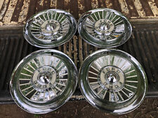 1957 FORD FAIRLANE RANCHERO Ranch Wagon THUNDERBIRD WHEEL COVERS Hubcaps OEM SET picture