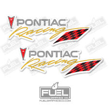 Pontiac Racing Premium Vinyl Decal 2 Pack - Racing Flag Decals picture