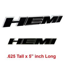 2x OEM Hemi Emblems Badges Side oblique for Challenger Chrysler Chrome Black picture