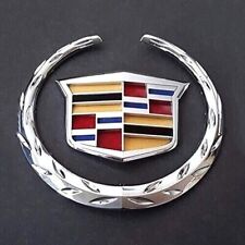 For Cadillac Rear Grille 6â€� Emblem Hood Badge Logo Chrome Symbol Ornament Silver picture