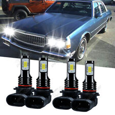 For Chevy Caprice 1987-1990 - 4X 6000K Front LED Headlight Bulbs Kit Hi/Lo BEAM picture