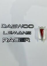 DAEWOO, LEMANS And RACER Emblem In Metal with Grill Logo Set Of 4 Piece picture