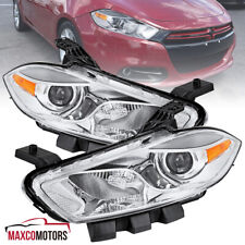 Projector Headlights Fits 2013-2016 Dodge Dart Clear Halogen Lamps Left+Right picture