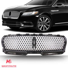 Fits Lincoln Continental Sedan 2017-2020 Front Grille Gloss Black W/ Camera Hole picture