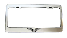 BENTLEY Logo License Plate Frame, Custom Made of Stainless Steel Metal picture
