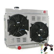 4 Row Radiator+Shroud Fan Fit 1967-1970 69 Ford Mustang Torino/Mercury Cougar V8 picture