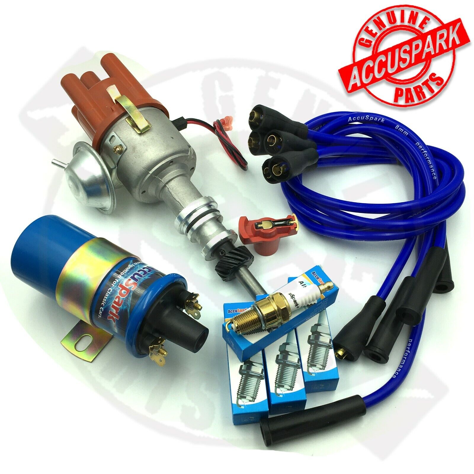 FORD PINTO Electronic ignition Distributor + Full overall kit inc Iridium Plugs 