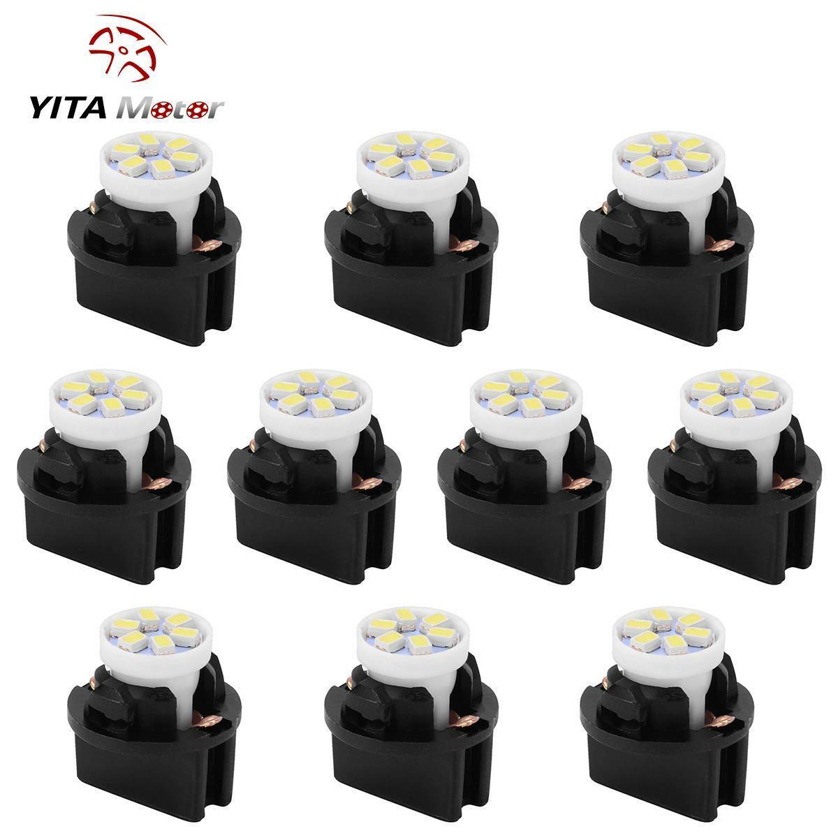 YITAMOTOR T10 194 White LED Bulb Instrument Cluster Dash Light Twist Lock Socket