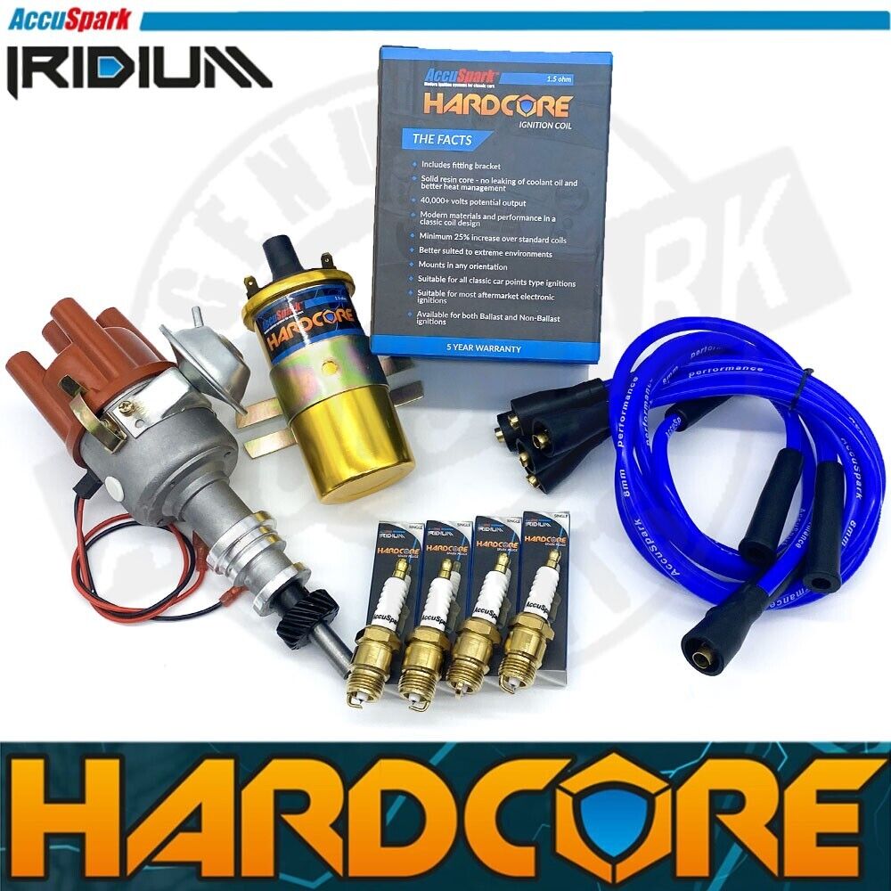 Ford Pinto HARDCORE Performance Distributor pack / Iridium spark plugs Ballast