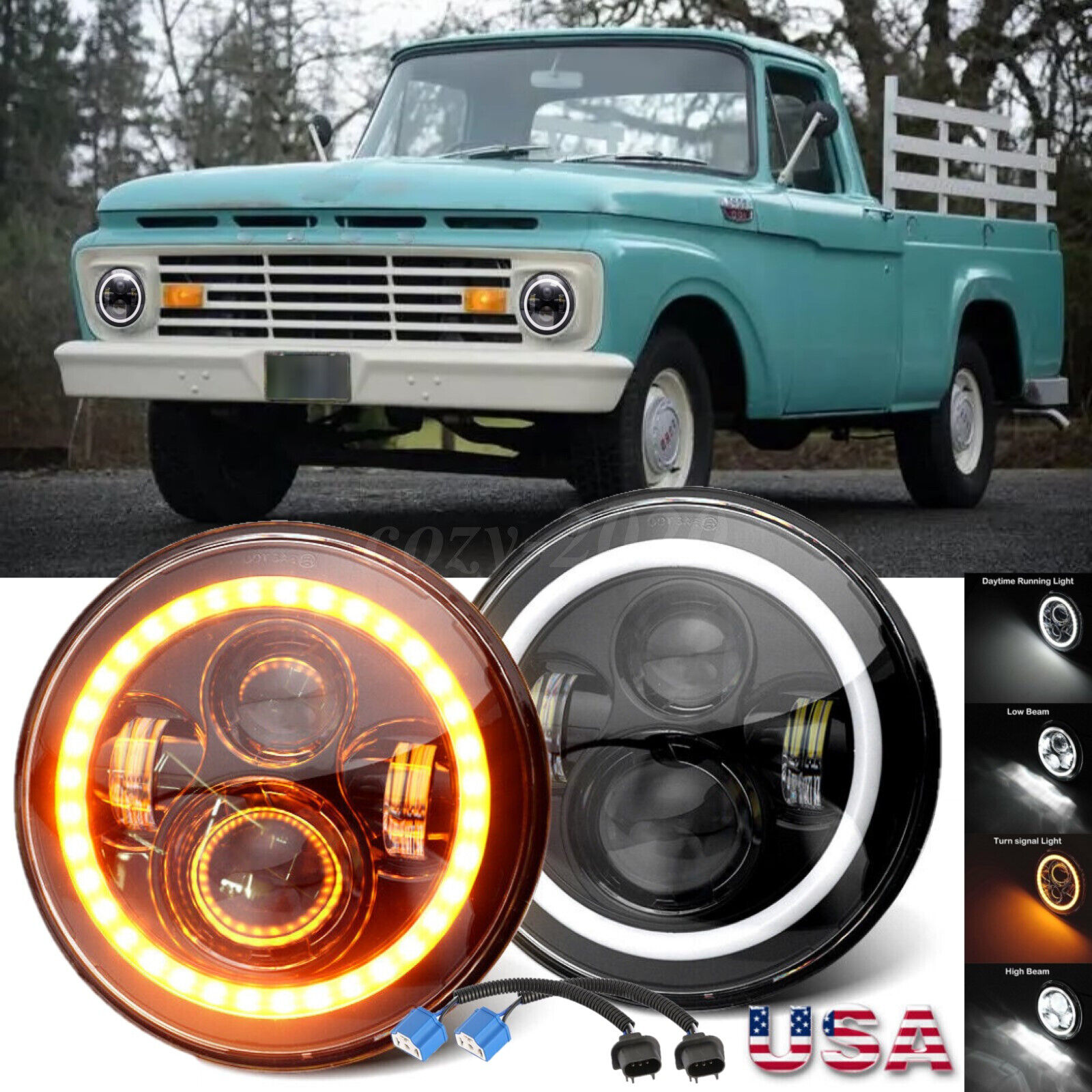 For 1953-1977 Ford F-100 F-250 F-350 Pickup Pair 7\