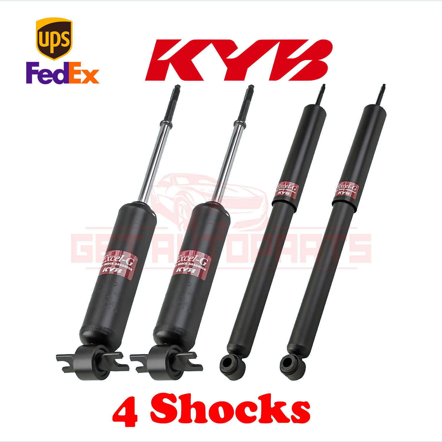 KYB Kit 4 Shocks Front Rear for MERCURY Cyclone 1972-76 GR-2/EXCEL-G