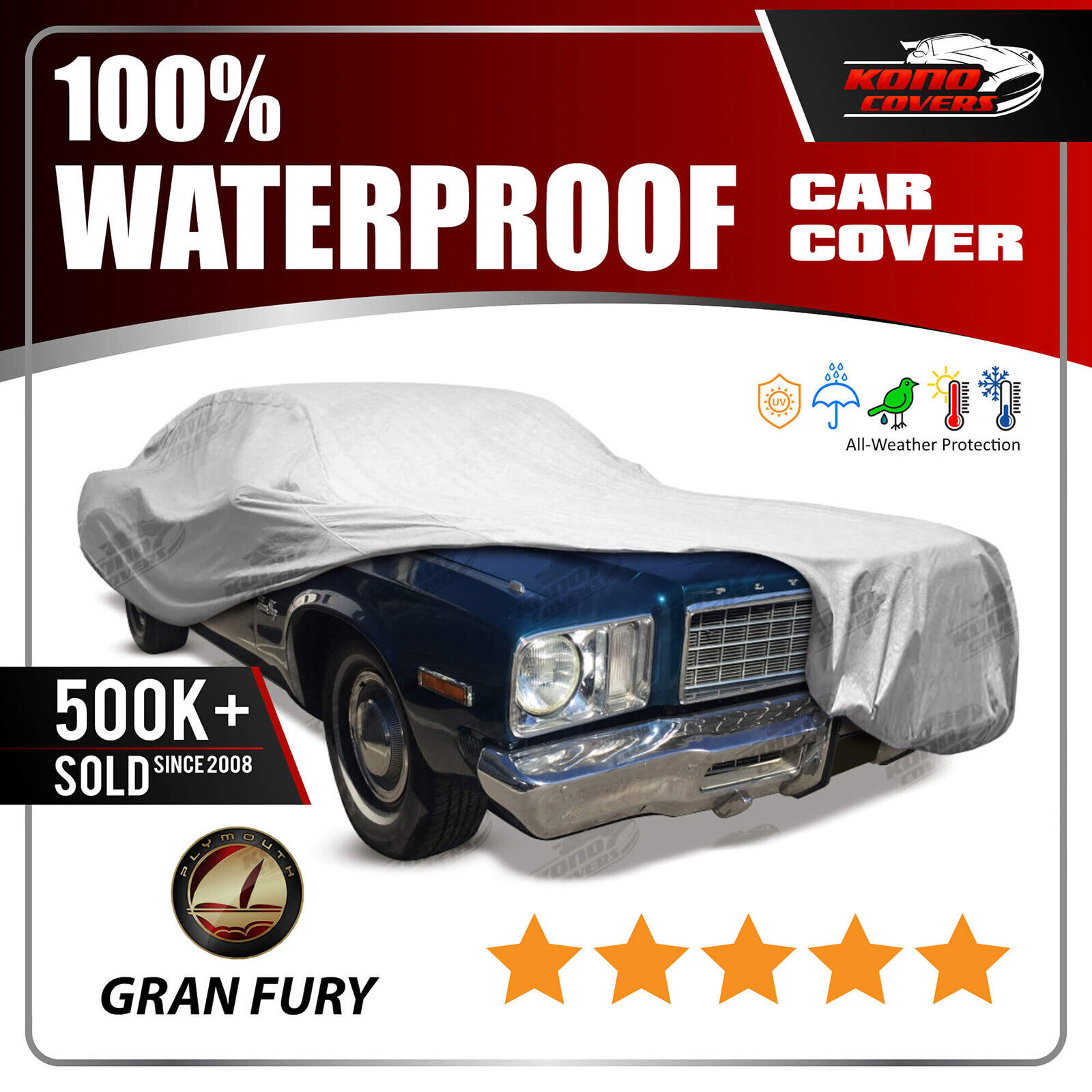 Plymouth Gran Fury 6 Layer Waterproof Car Cover 1972 1973 1974