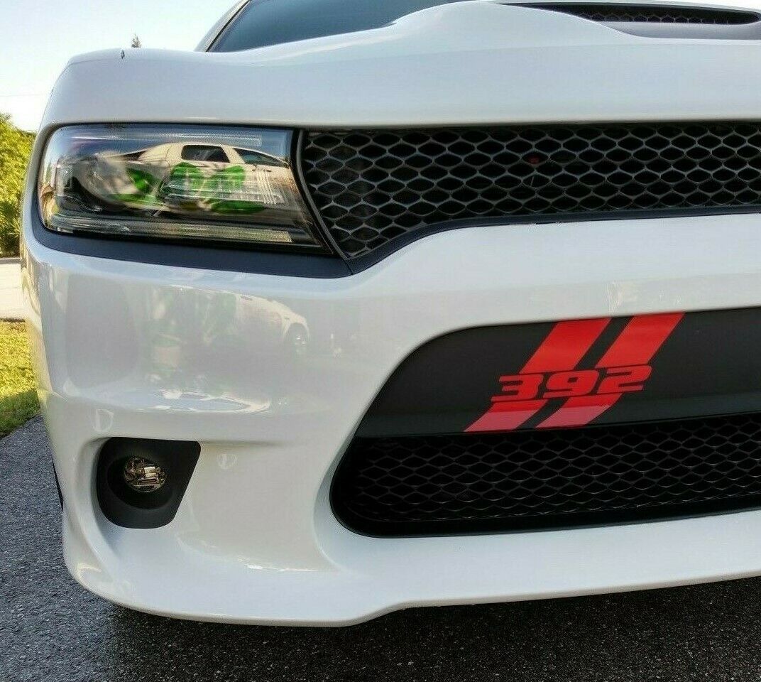 Custom Hash Marks Front Bumper Decal Fits Dodge Charger 2015-2020