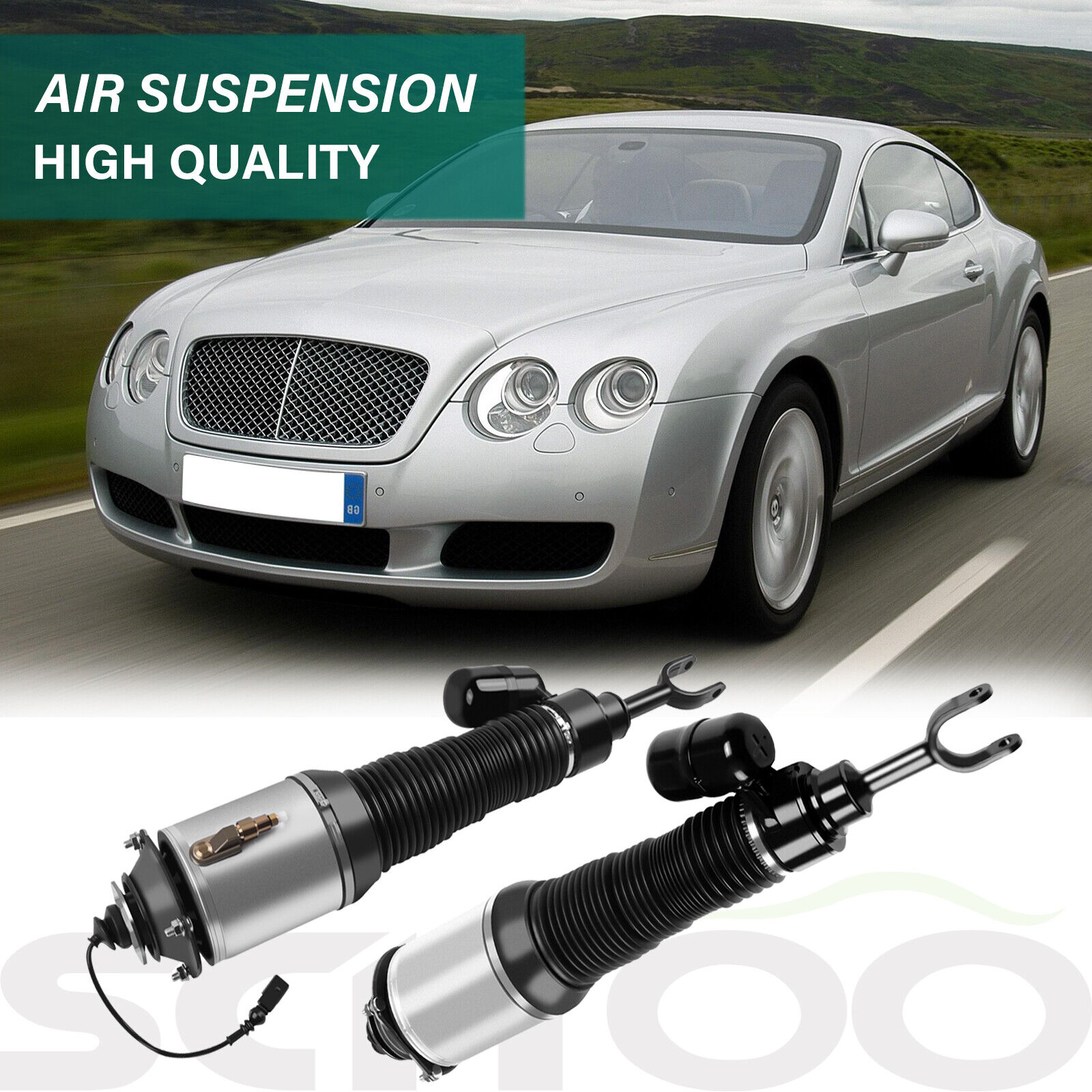 Front Pair Air Suspension Struts For Bentley Continental GT GTC, Flying Spur
