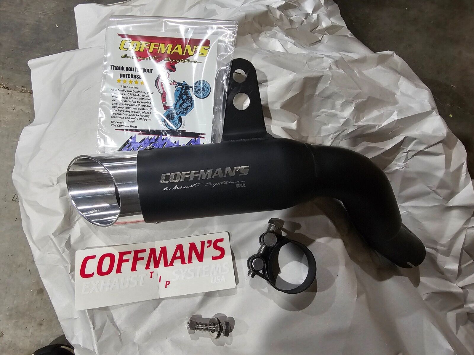 2021 2024 Honda Rebel 1100 DCT/Manual Coffman's Thunder Exhaust Black polish tip