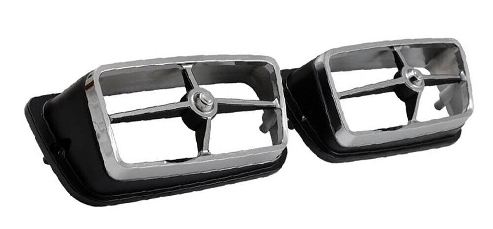 NEW 1970 Ford Mustang Mach 1 Chrome Grill Light Bezels, Doors Pair Left - Right