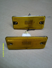 1971-77 CHEVY VEGA SIDE MARKER LIGHT PAIR AMBER 5963175  5963176 and SOCKETS picture