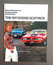 1971 Dodge Super Bee Charger Challenger Scat Pack original 8PG sales Brochure ad picture