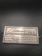 1968-1971  Lincoln Continental Mark IV Engine Data Plate picture