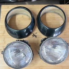 Porsche 911 SC 1974-89 OEM Headlight Assemblies Pair w/ Sugar Scoops picture