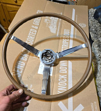 66 67 Dodge Plymouth Woodgrain Steering Wheel picture