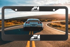 Custom Laser Engraved Black License Plate Frame Aluminum - McLaren F1 picture